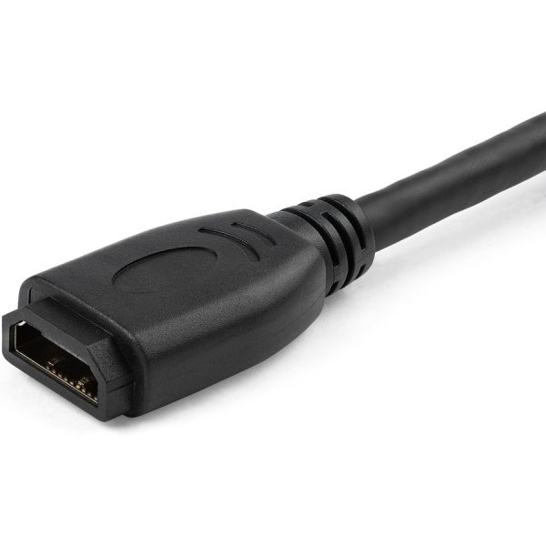 StarTech.com 6"/15cm HDMI Port Saver Cable, 4K 60Hz High Speed HDMI 2.0 Extension Cable with Ethernet, HDMI Male to Female Extension Cord - Image 3