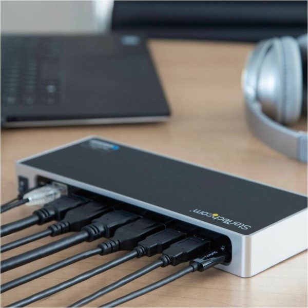 StarTech.com USB-C / USB 3.0 Docking Station - Compatible with Windows / macOS - Supports 4K Ultra HD Dual Monitors - USB-C - Six USB Type-A Ports - DK30A2DH - Image 5