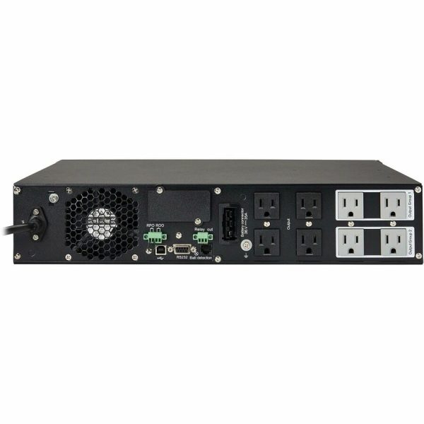 Eaton Tripp Lite Series SmartOnline 1000VA 900W 120V Double-Conversion Sine Wave UPS - 8 Outlets, Extended Run, Network Card Option, LCD, USB, DB9, 2U Rack/Tower - Image 4