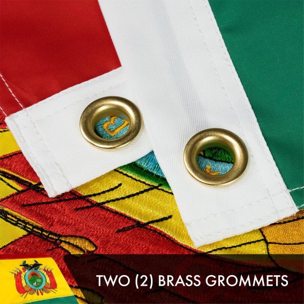 Bolivia Bolivian Flag 3x5 Ft 5-Pack Double-sided Embroidered Polyester By G128 - Image 3