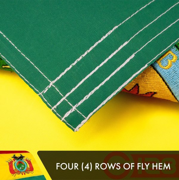 Bolivia Bolivian Flag 3x5 Ft 5-Pack Double-sided Embroidered Polyester By G128 - Image 5
