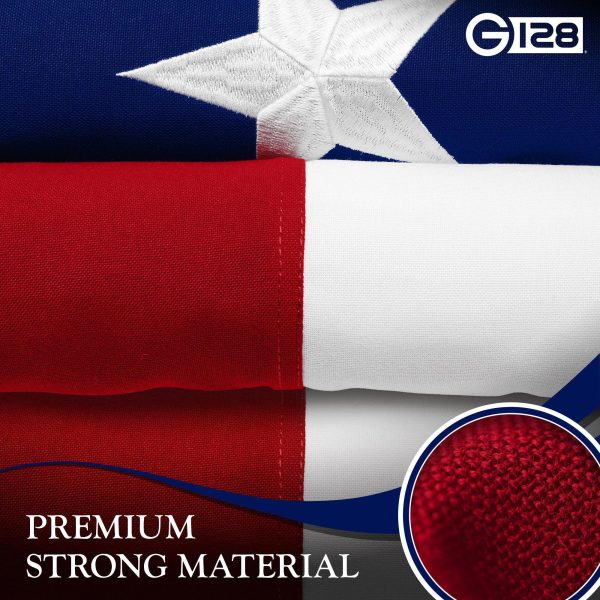 G128 North Carolina State Flag | 5x8 Ft | StormFlyer Series Embroidered 220GSM Spun Polyester | Embroidered Design, Indoor/Outdoor, Brass Grommets, Heavy Duty, All Weather - Image 8