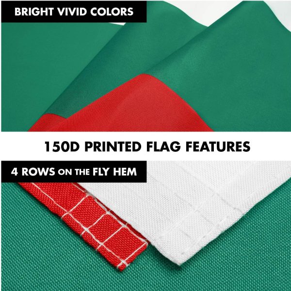 G128 Combo Pack: 6 Ft Tangle Free Spinning Flagpole (Black) & Bulgaria Flag 3x5 Ft Printed 150D Polyester, Brass Grommets (Flag Included) Aluminum Flag Pole - Image 5