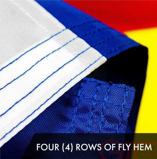 G128 Combo Pack: American USA Flag 4x6 Ft & Colorado CO State Flag 4x6 Ft | Both ToughWeave Series Embroidered Polyester, Embroidered Design, Indoor/Outdoor, Brass Grommets - Image 5