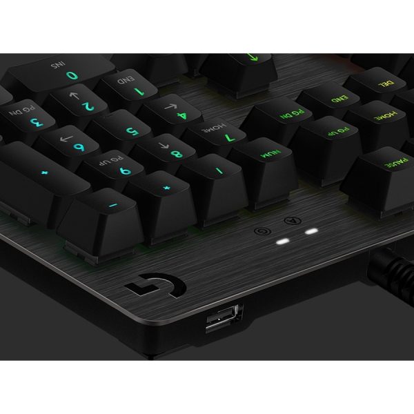 Logitech G512 CARBON LIGHTSYNC RGB Mechanical Gaming Keyboard with GX Brown switches and USB passthrough (Tactile) - Image 4