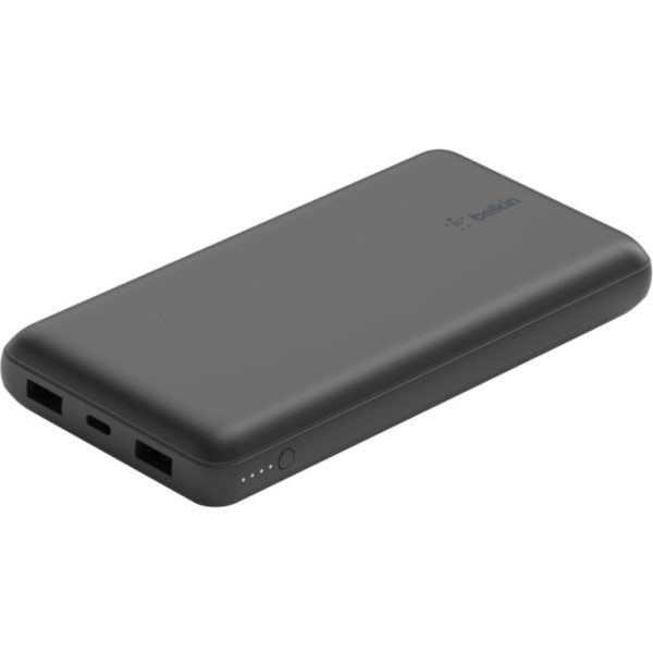 Belkin 15W 3-port USB Power Bank - 20K mAh - 2xUSB-A (12W), 1xUSB-C (15W) - Portable Charger - w/ USB-A to USB-C Cable - Black - Image 5