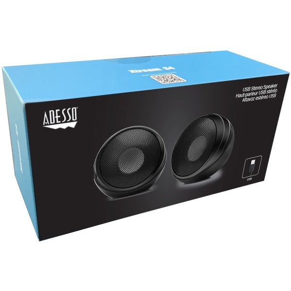Adesso Xtream S4 USB-Powered Desktop Computer Speaker with Dynamic Sound - 5W x 2 - Image 4