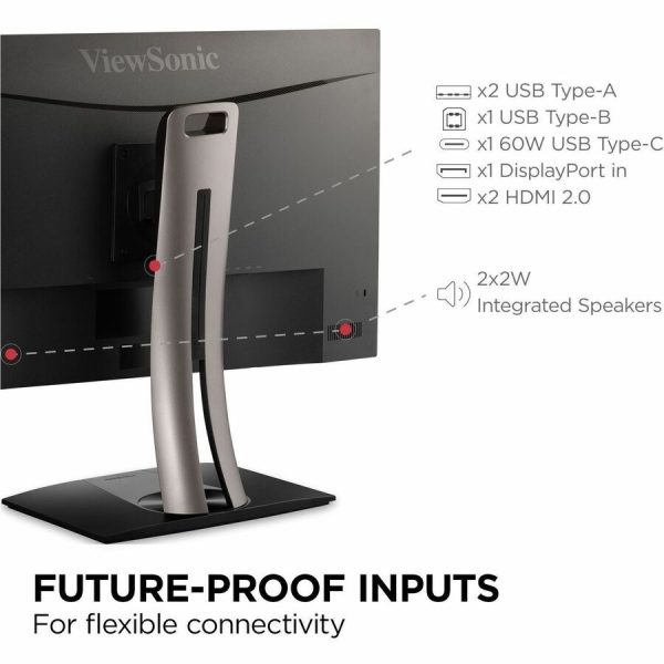ViewSonic VP275-4K 27 Inch IPS 4K UHD Monitor Designed for Surface, Advanced Ergonomics, 100% sRGB, 60W USB C, HDMI and DisplayPort - Image 10
