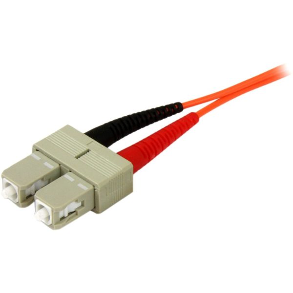 StarTech.com 2m Fiber Optic Cable - Multimode Duplex 50/125 - OFNP Plenum - SC/SC - OM2 - SC to SC Fiber Patch Cable - Image 2