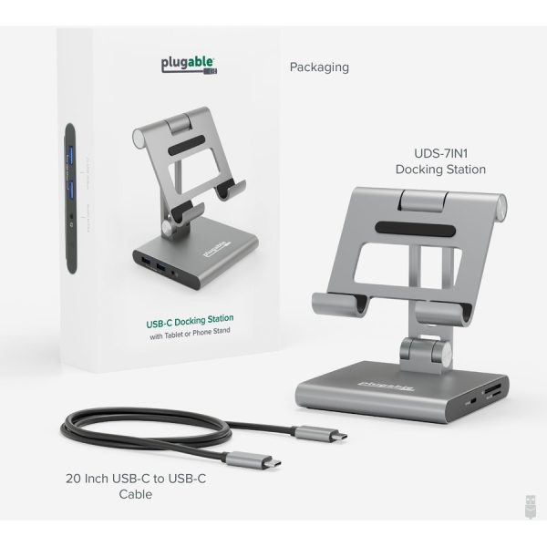 Plugable 8-in-1 USB C Docking Station for iPad with Stand, 100W Pass-through Charging USB-C Hub - Image 9