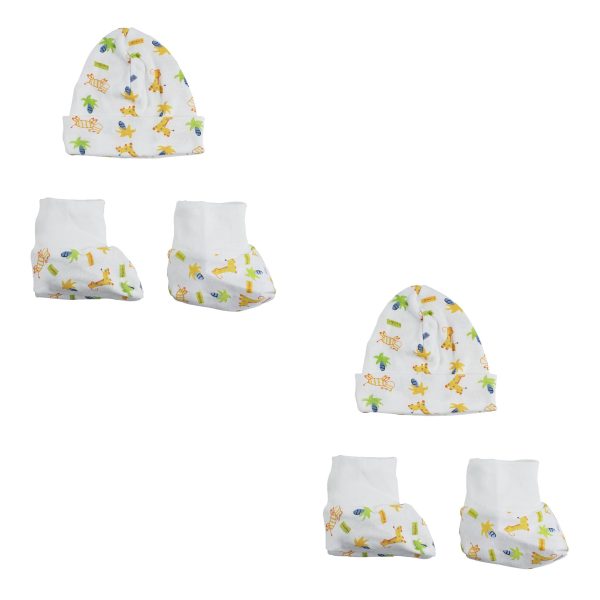 Caps, Booties - 4 Pc Set  Cs_0027