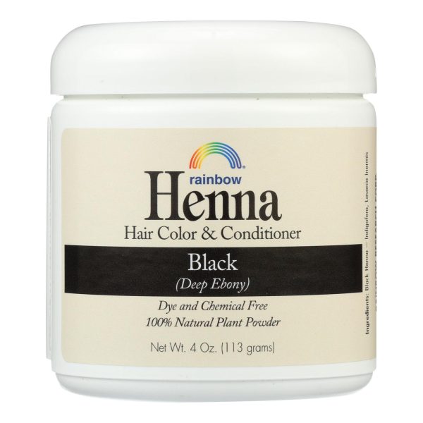 Rainbow Research Henna Hair Color and Conditioner Persian Black Deep Ebony - 4 oz - Image 2