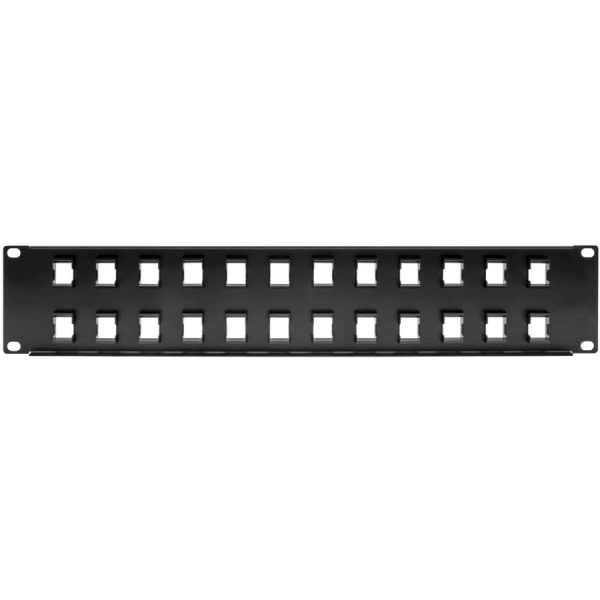 Eaton Tripp Lite Series 24-Port 2U Rack-Mount Unshielded Blank Keystone/Multimedia Patch Panel, RJ45 Ethernet, USB, HDMI, Cat5e/6 - Image 2