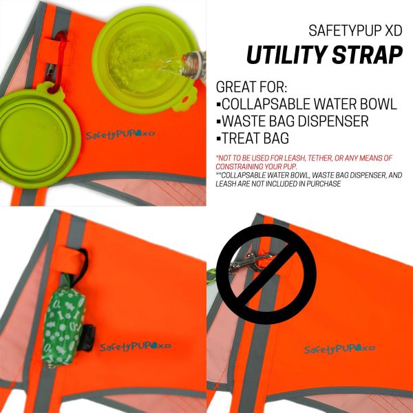 Lite Dog Vest. Coverage to Mid Back. Reflective Hi Visibility Blaze Orange Fluorescent Fabric Helps to Keep Them in Sight and Safe On and Off Leash. - Image 5