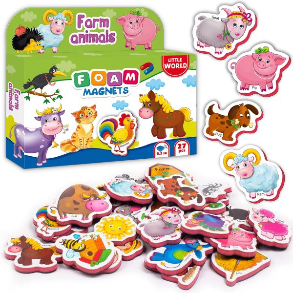 27 Foam Fridge Magnets for Toddlers 1 3   Large Toddler Magnets – Fridge Magnets for Kids   Refrigerator Magnets for Kids – Baby Magnets   Animal Magnets for Kids on Fridge