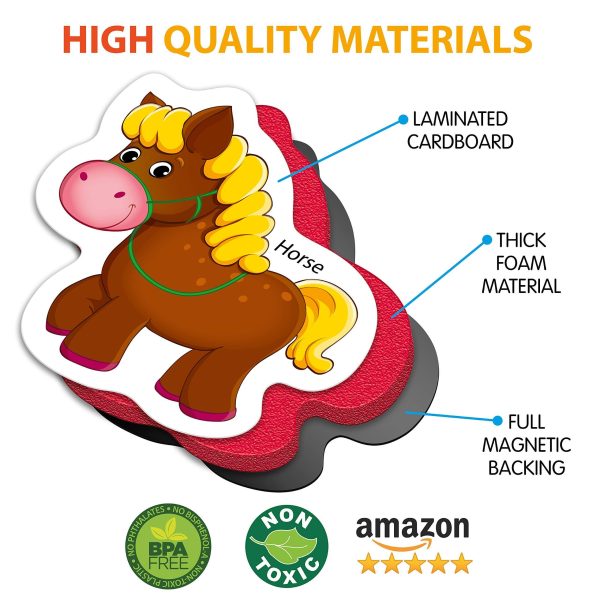 27 Foam Fridge Magnets for Toddlers 1 3   Large Toddler Magnets – Fridge Magnets for Kids   Refrigerator Magnets for Kids – Baby Magnets   Animal Magnets for Kids on Fridge - Image 3