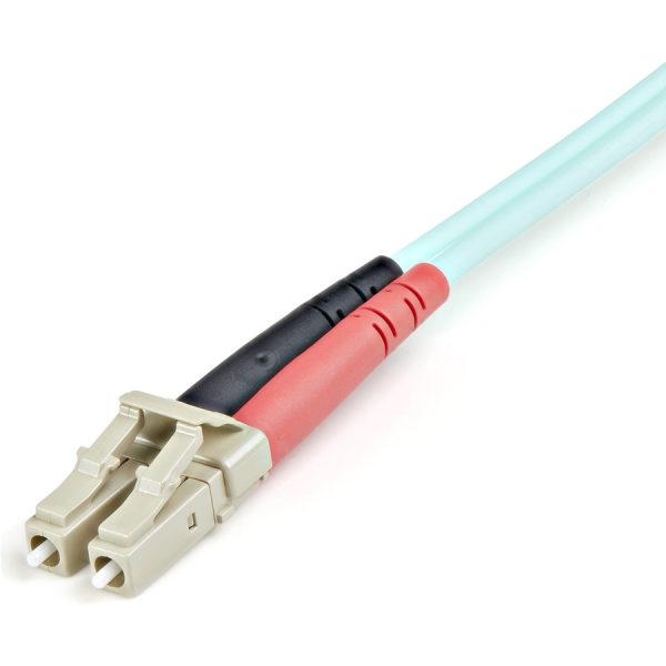 StarTech.com 1m Fiber Optic Cable - 10 Gb Aqua - Multimode Duplex 50/125 - LSZH - LC/LC - OM3 - LC to LC Fiber Patch Cable - Image 2