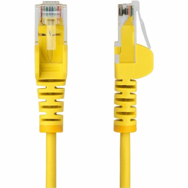 StarTech.com 1ft Yellow Slim CAT6 Ethernet Cable, Slim Snagless RJ45, UTP, LSZH, 28AWG Bare Copper, Slim Network Patch Cord, Fluke Tested - Image 2