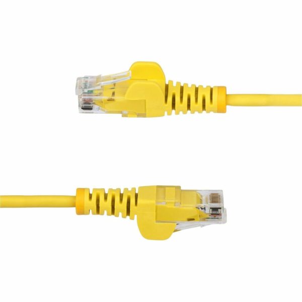 StarTech.com 1ft Yellow Slim CAT6 Ethernet Cable, Slim Snagless RJ45, UTP, LSZH, 28AWG Bare Copper, Slim Network Patch Cord, Fluke Tested - Image 3