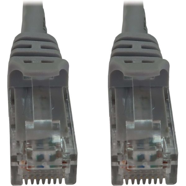 Eaton Tripp Lite Series Cat6a 10G Snagless Molded UTP Ethernet Cable (RJ45 M/M), PoE, Gray, 7 ft. (2.1 m) - Image 2