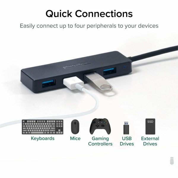 Plugable USB C to USB Adapter Hub, 4 Port USB 3.0 Hub, USB Splitter for Laptop - Image 5