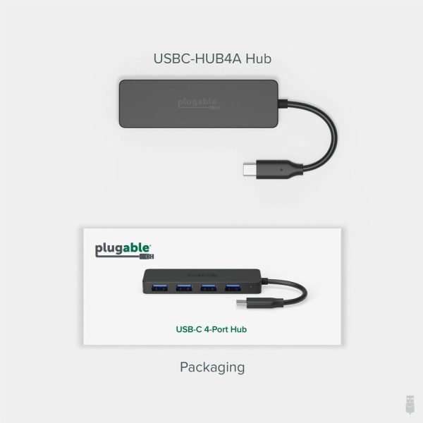 Plugable USB C to USB Adapter Hub, 4 Port USB 3.0 Hub, USB Splitter for Laptop - Image 6
