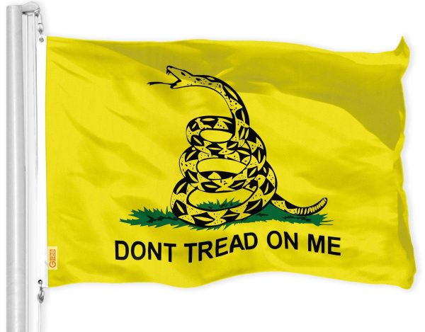 G128 Combo Pack: USA American Flag 3x5 Ft 150D Printed Stars & Gadsden (Dont Tread On Me) Flag 3x5 Ft 150D Printed - Image 2