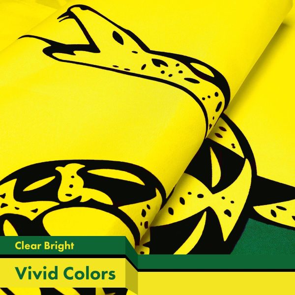 G128 Combo Pack: USA American Flag 3x5 Ft 150D Printed Stars & Gadsden (Dont Tread On Me) Flag 3x5 Ft 150D Printed - Image 4
