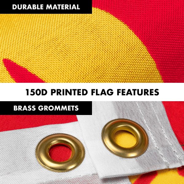 Flag Pole 6FT Silver Tangle Free & Eritrea Eritrean Flag 3x5 Ft Combo Printed 150D Polyester By G128 - Image 4