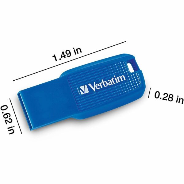 Verbatim 64GB Ergo USB 3.0 Flash Drive - Blue - Image 2