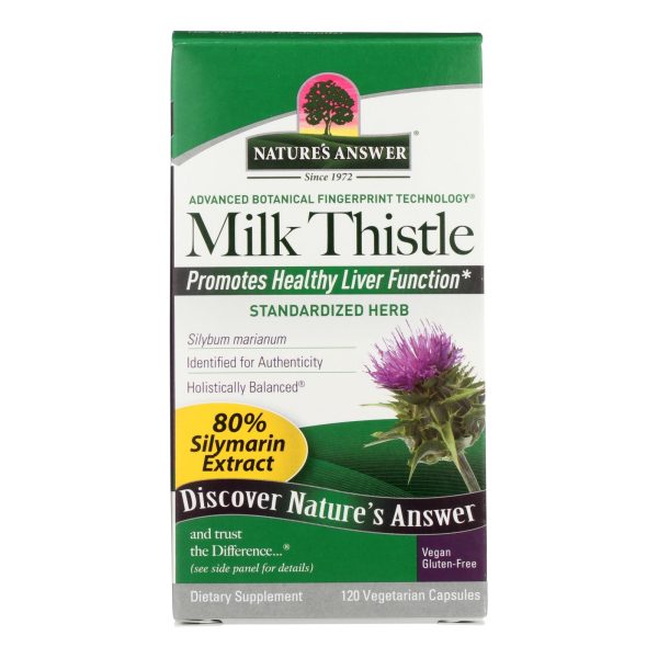 Nature's Answer - Milk Thistle Seed Extract - 120 Vegetarian Capsules - Image 2