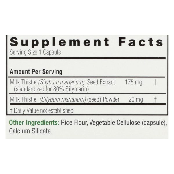 Nature's Answer - Milk Thistle Seed Extract - 120 Vegetarian Capsules - Image 3