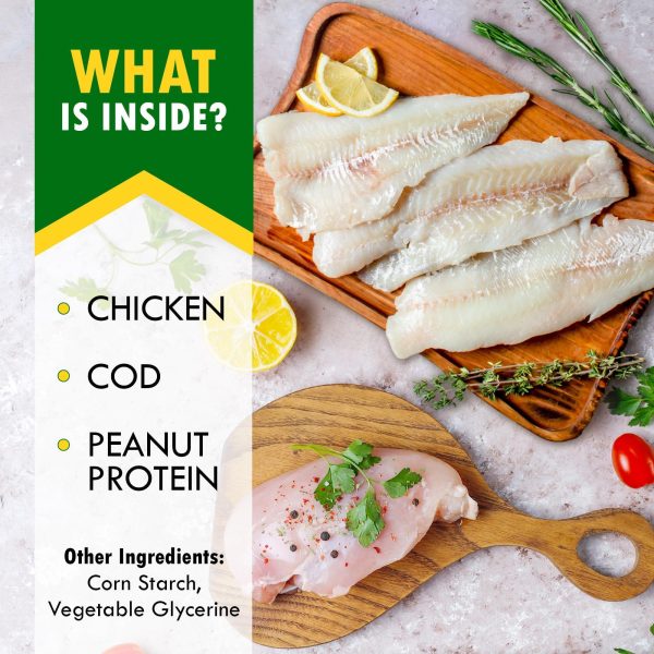 Cod Sticks Dog Treats Chicken Wrapped   All Natural Rawhide   Free & Grain Free Long Lasting Chews for Large & Small Dogs   Organic Dried Pet Snacks   Support Healthy Teeth & Skin Coat - Image 3