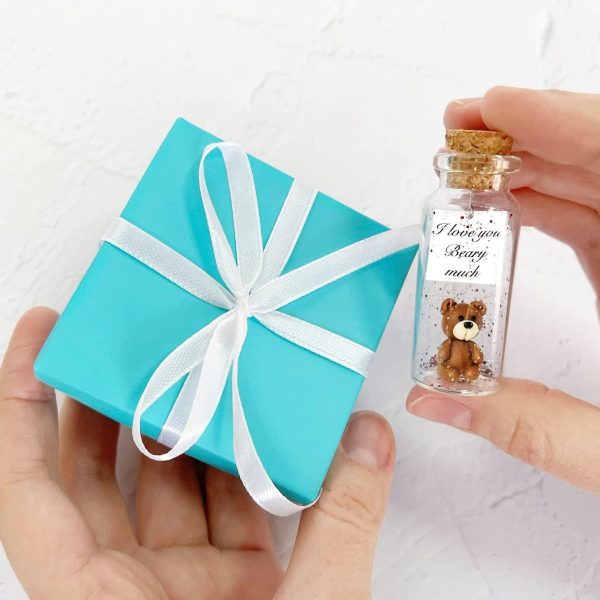Cute and Kawaii Valentine's Day and Anniversary Presents   Personalized Love Gifts for Boyfriend Girlfriend (Brown Bear   I Love You Beary Much in Teal Gift Box) - Image 2