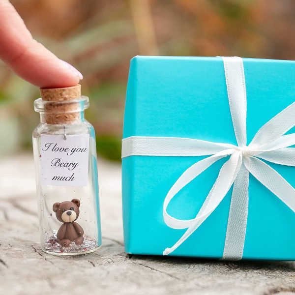 Cute and Kawaii Valentine's Day and Anniversary Presents   Personalized Love Gifts for Boyfriend Girlfriend (Brown Bear   I Love You Beary Much in Teal Gift Box) - Image 5