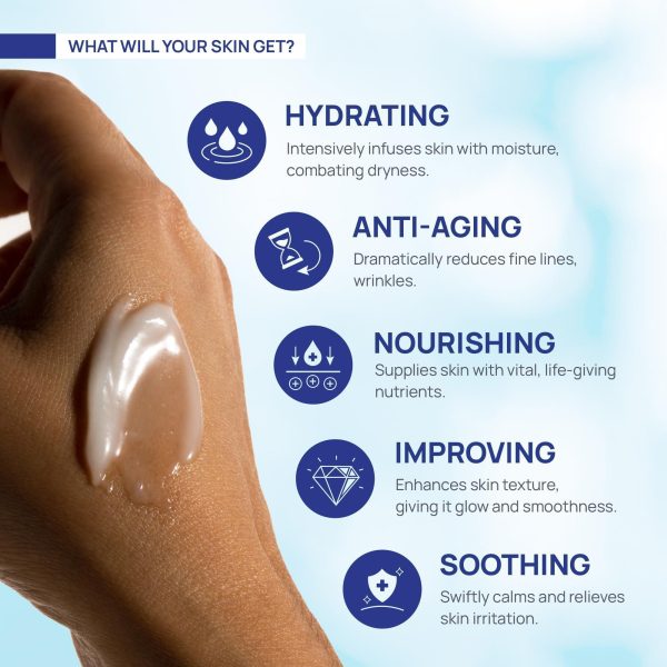 Retinol Cream for Face   Collagen and Retinol Moisturizer with Hyaluronic Acid Day Night Anti Aging Retinol Face Moisturizer for Women Men Collagen Cream for Face Reduces Wrinkles Dryness 1.85 Oz - Image 5