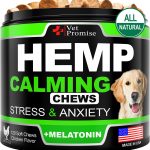 Hemp Calming Chews for Dogs with Anxiety and Stress   Dog Calming Treats   Dog Anxiety Relief   Separation   Travel   Barking   Melatonin for Dogs   Hemp Oil   Calming Treats for Dogs   120 Treats