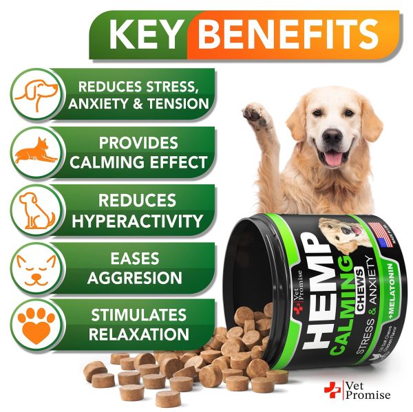 Hemp Calming Chews for Dogs with Anxiety and Stress   Dog Calming Treats   Dog Anxiety Relief   Separation   Travel   Barking   Melatonin for Dogs   Hemp Oil   Calming Treats for Dogs   120 Treats - Image 2