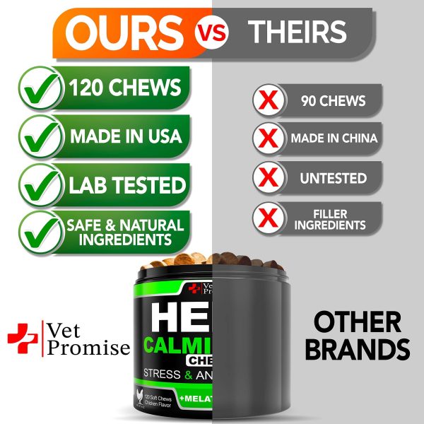 Hemp Calming Chews for Dogs with Anxiety and Stress   Dog Calming Treats   Dog Anxiety Relief   Separation   Travel   Barking   Melatonin for Dogs   Hemp Oil   Calming Treats for Dogs   120 Treats - Image 5