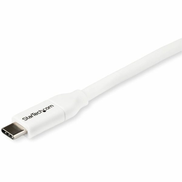 StarTech.com 2m 6 ft USB C to USB C Cable w/ 5A PD - M/M - White - USB 2.0 - USB-IF Certified - USB Type C Cable - USB C Charging Cable - USB C PD Cable - Image 3