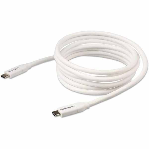 StarTech.com 2m 6 ft USB C to USB C Cable w/ 5A PD - M/M - White - USB 2.0 - USB-IF Certified - USB Type C Cable - USB C Charging Cable - USB C PD Cable - Image 4