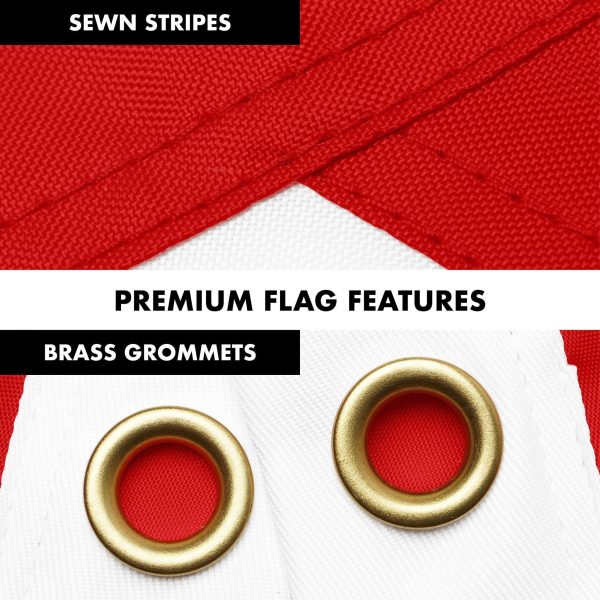 G128 Combo Pack: 6 Ft Tangle Free Aluminum Spinning Flagpole (Black) & Alabama AL State Flag 3x5 Ft, Double ToughWeave Series Double Sided Embroidered 210D Polyester | Pole with Flag Included - Image 4