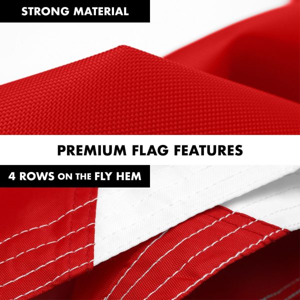 G128 Combo Pack: 6 Ft Tangle Free Aluminum Spinning Flagpole (Black) & Alabama AL State Flag 3x5 Ft, Double ToughWeave Series Double Sided Embroidered 210D Polyester | Pole with Flag Included - Image 5