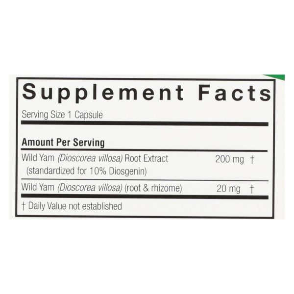 Nature's Answer - Wild Yam Root Extract - 60 Vegetarian Capsules - Image 3