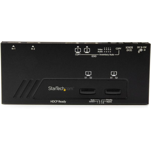 StarTech.com 2x2 HDMI Matrix Switch - 4K with Fast Switching, Auto-Sensing and Serial Control - Image 4
