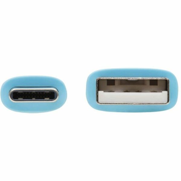 Eaton Tripp Lite Series Safe-IT USB-A to USB-C Antibacterial Cable, USB 2.0, Ultra Flexible (M/M), Light Blue, 6 ft. (1.8 m) - Image 3
