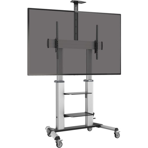 Eaton Tripp Lite Series Safe-IT Heavy-Duty Rolling TV Cart with Height-Adjusting Crank Handle for 60 to 100-inch Displays - Image 3