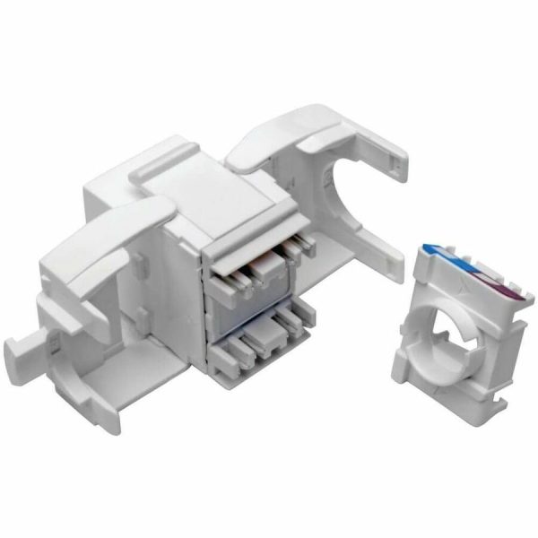 Eaton Tripp Lite Series Keystone Jack Cat6/Cat5e, RJ45, Shuttered, Dust Cap - Toolless, PoE/PoE+ Compliant, White, TAA - Image 6