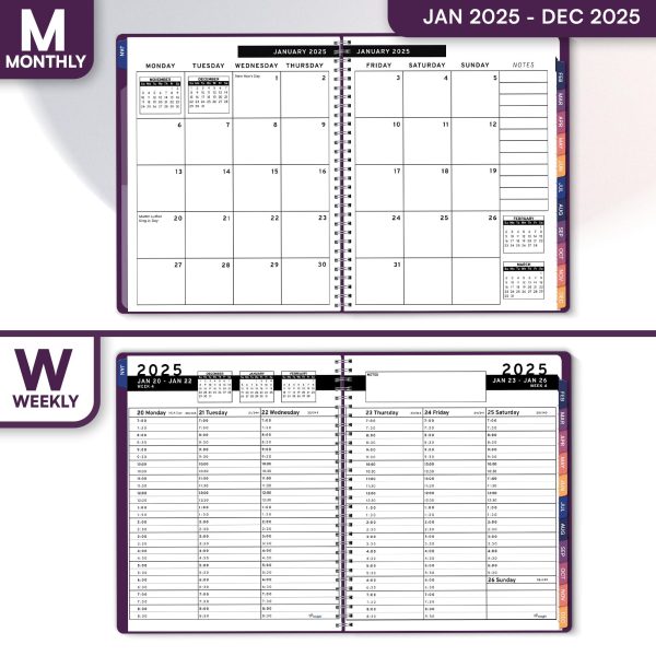 2025 Appointment Book & Planner   6.5 x 8.5 inches Large Tabbed Daily Hourly Weekly Planner Calendar & Schedule Book 30 Minute time Slots Business & Personal Planner Jan 2025  Dec 2025  Purple - Image 3