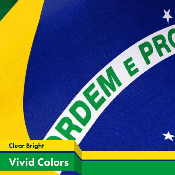 Brazil Brazilian Flag 3x5 Ft 10-Pack 150D Printed Polyester By G128 - Image 3